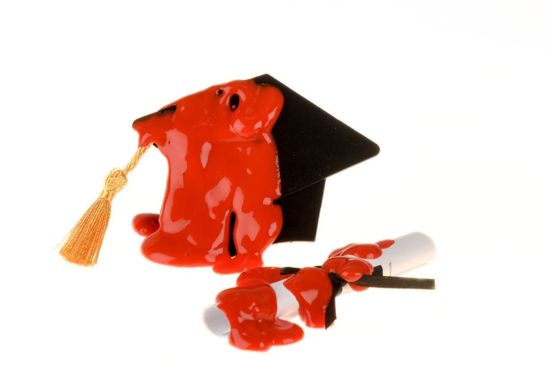 Cap and diploma in paint cropped
